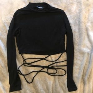 Black Crop top from Fashion Nova